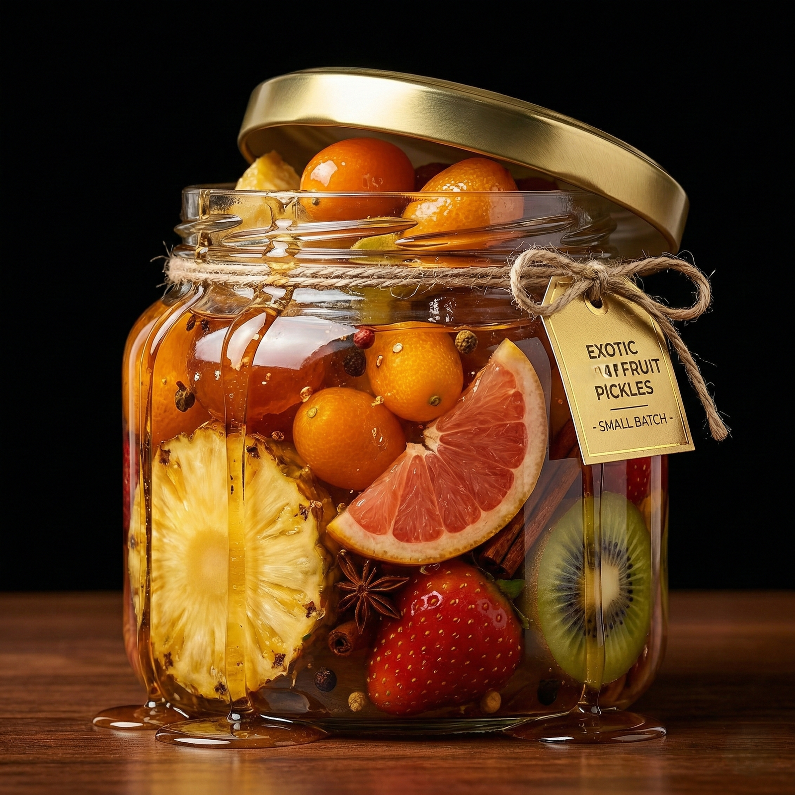 Premium minimal exotic fruit flatlay